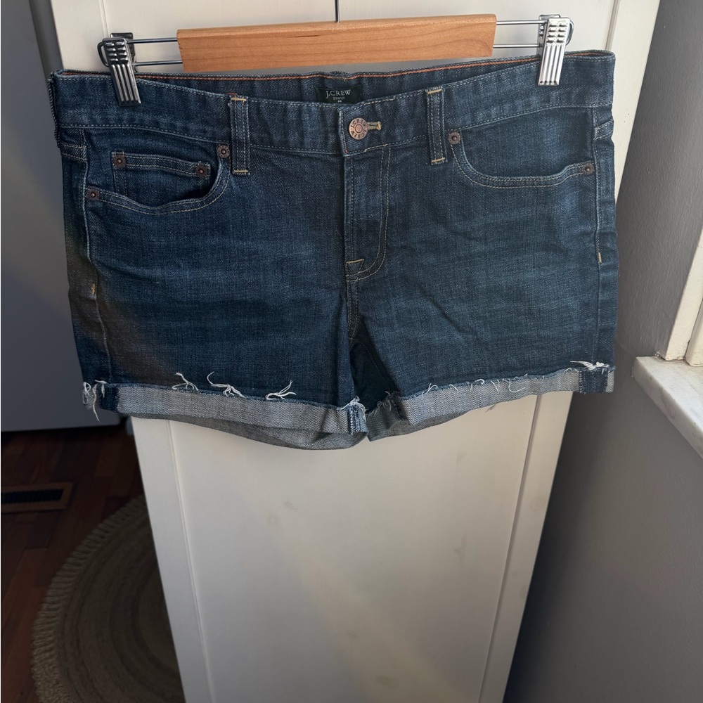 J. Crew Factory Hipslung Denim Blue Women's Shorts size 8